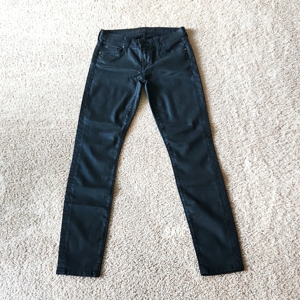 Womens 7 For All Mankind Black Pants